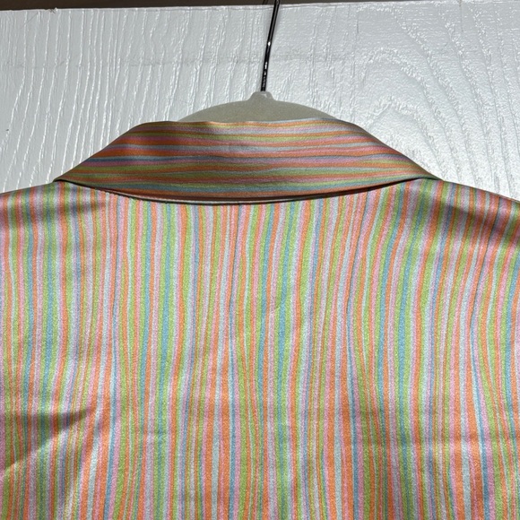 Tahari Striped Button Down Silk Shirt for Women XS. Like New - Picture 5 of 12